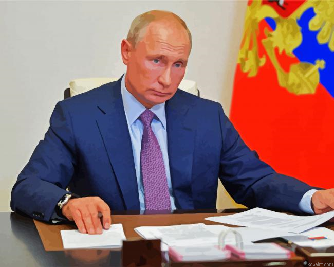 The Russian President Vladimir Putin Painting By Numberss.png