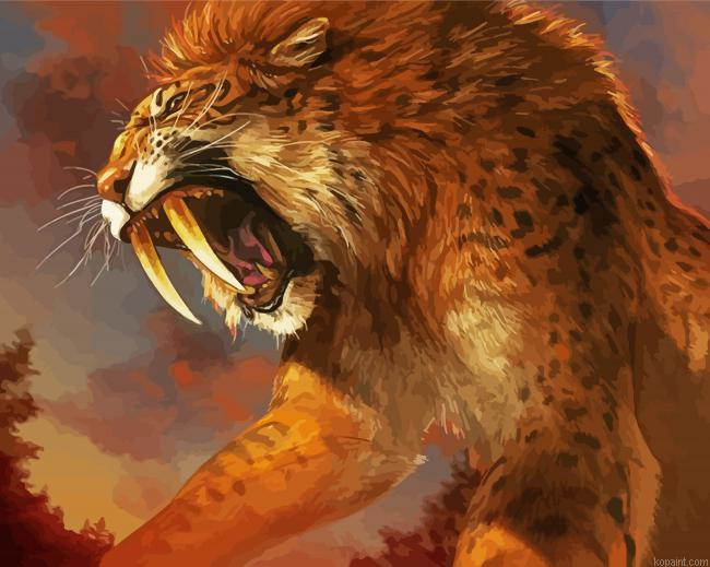 The Sabertooth Tiger Paint By Numbers