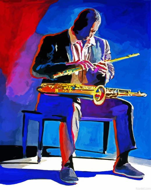 The Saxophone Player Art Painting By Numberss.png
