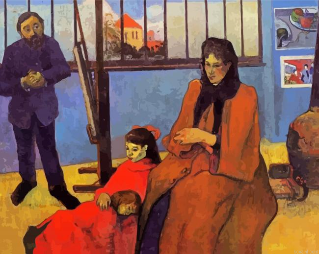 The Schuffenecker Family Gauguin Painting By Numberss.png