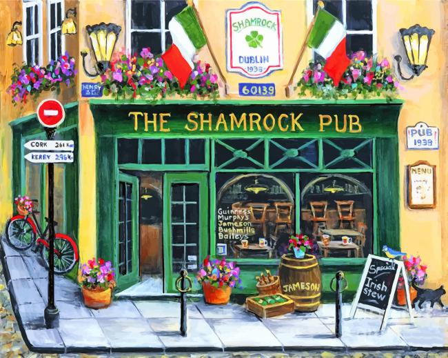 The Shamrock Pub Art Painting By Numberss.png