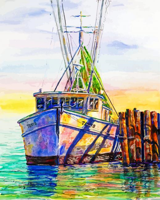 The Shrimp Boat Art Painting By Numberss.png