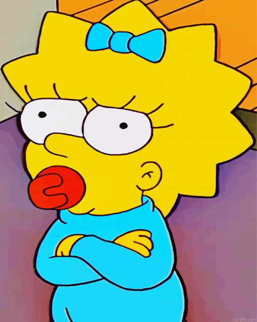 The Simpsons Maggie Painting By Numberss.png