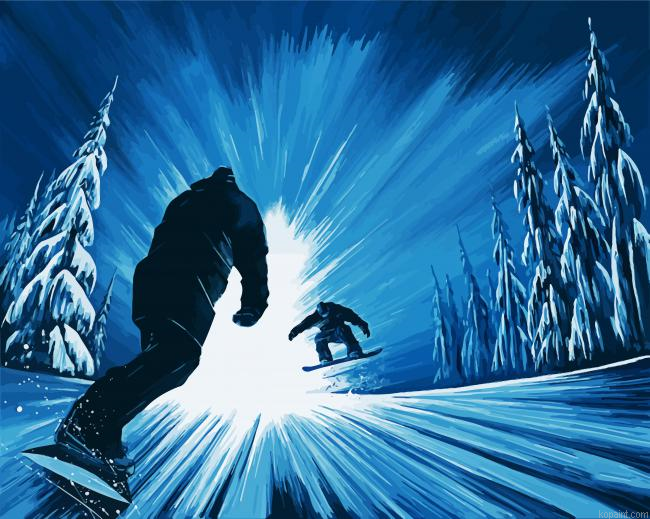 The Snowboarders Paint By Numbers