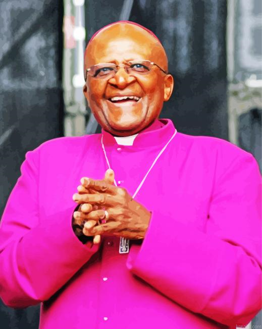 The South African Theologian Desmond Tutu Painting By Numberss.png