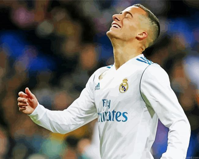 The Spanish Footballer Lucas Vazquez Painting By Numberss.png