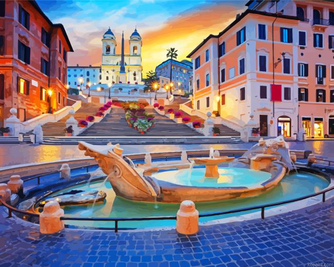 The Spanish Steps Monument Painting By Numberss.png