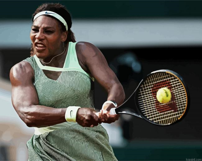 The Tennis Player Serena Williams Painting By Numberss.png
