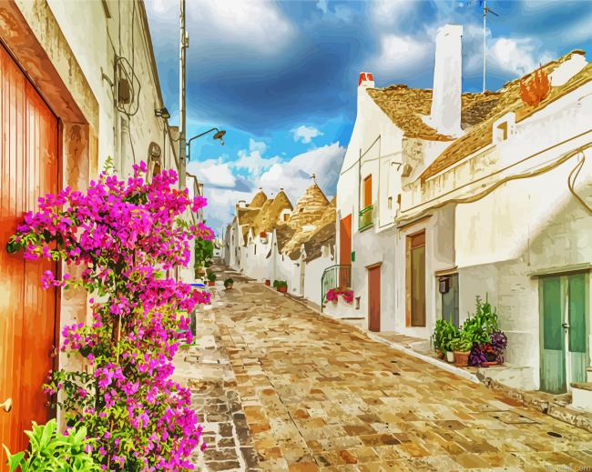 The Trulli Houses Puglia Painting By Numberss.png