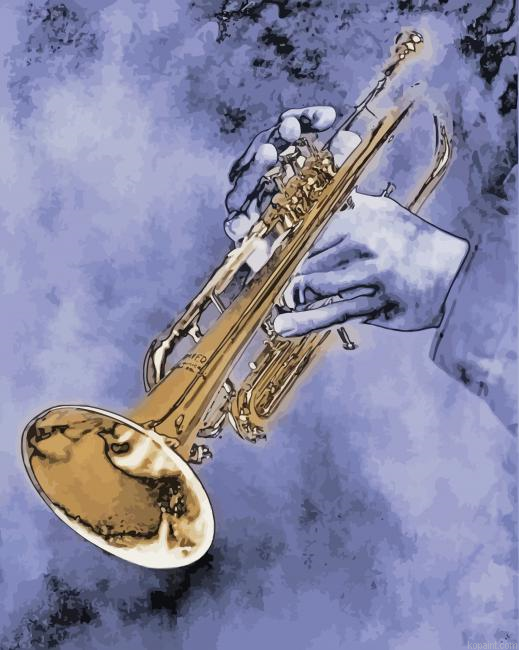 The Trumpet Player Art Painting By Numberss.png