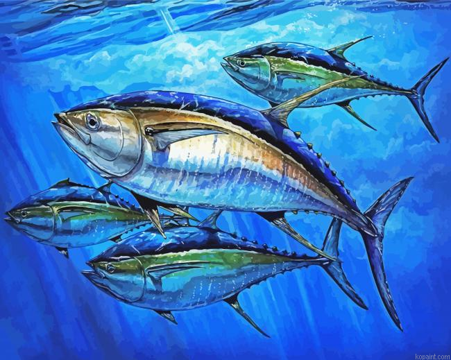 The Tuna Fish Underwater Painting By Numberss.png