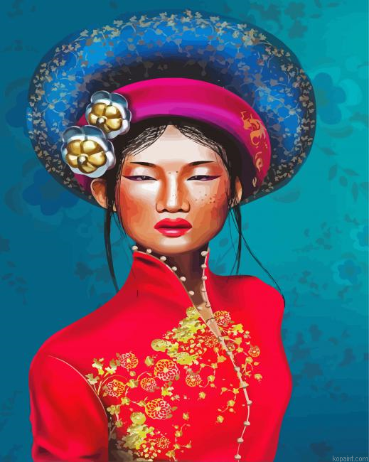 The Vietnamese Girl Painting By Numberss.png