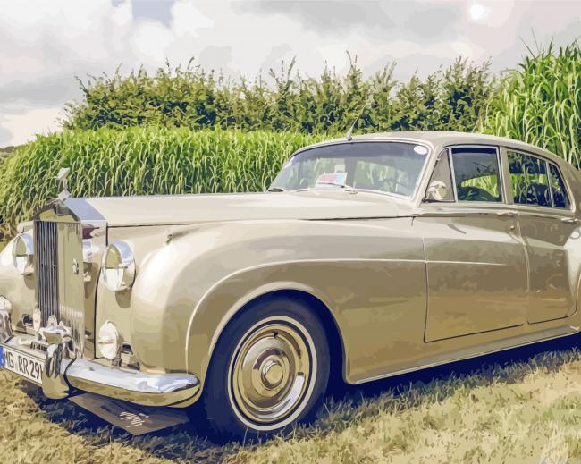 The Vintage Rolls Royce Car Painting By Numberss.png