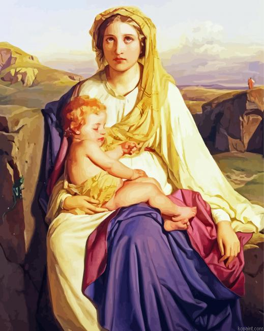 The Virgin And Child By Paul Delaroche Painting By Numberss.png