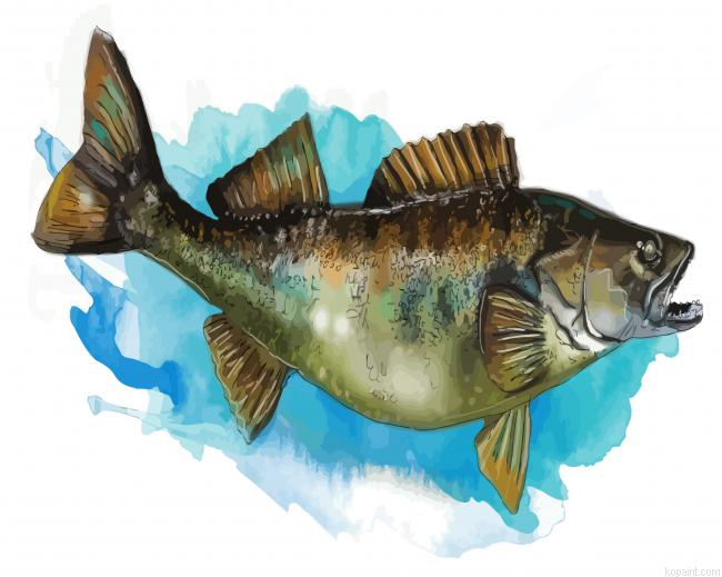 The Walleye Fish Art Paint By Numbers.png