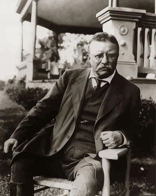 Theodore Roosevelt Black And White Painting By Numberss.png