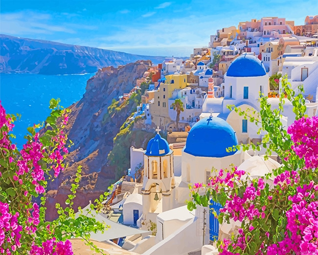 Thira Santorini Greece New Painting By Numberss.png