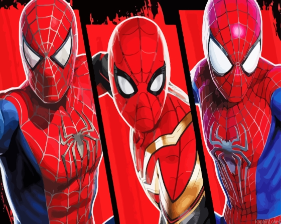 Three Spidermen Painting By Numberss.png