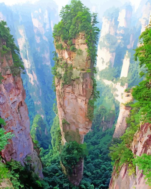 Tianzi Mountain Painting By Numberss.png
