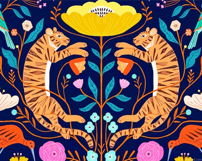 Tiger Mandala Animal Painting By Numberss.png