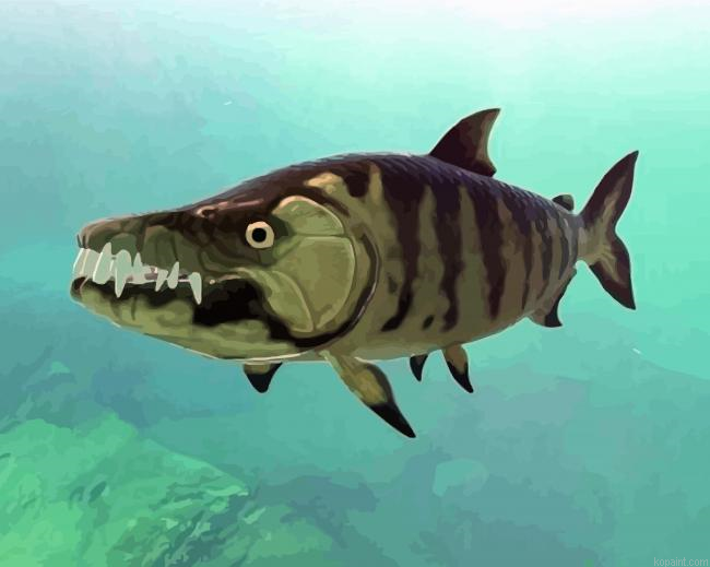Tigerfish In Water Paint By Numbers