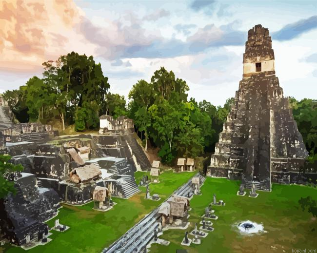 Tikal City Guatemala Painting By Numberss.png