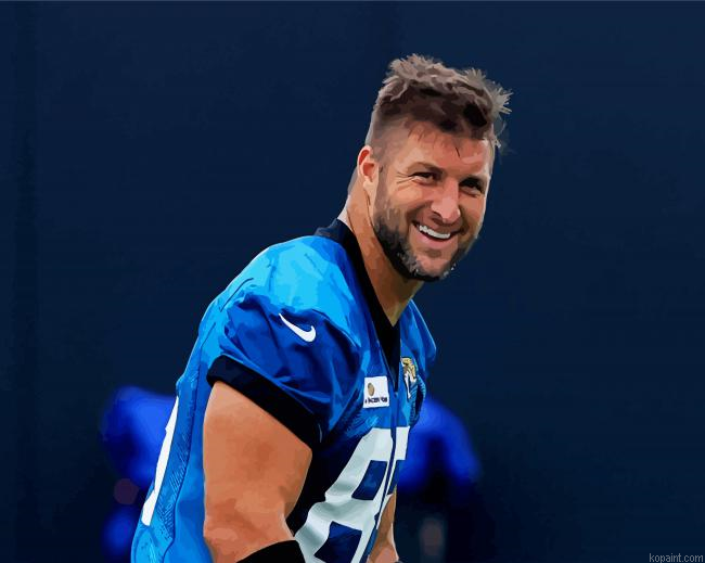 Tim Tebow Footballer Painting By Numberss.png