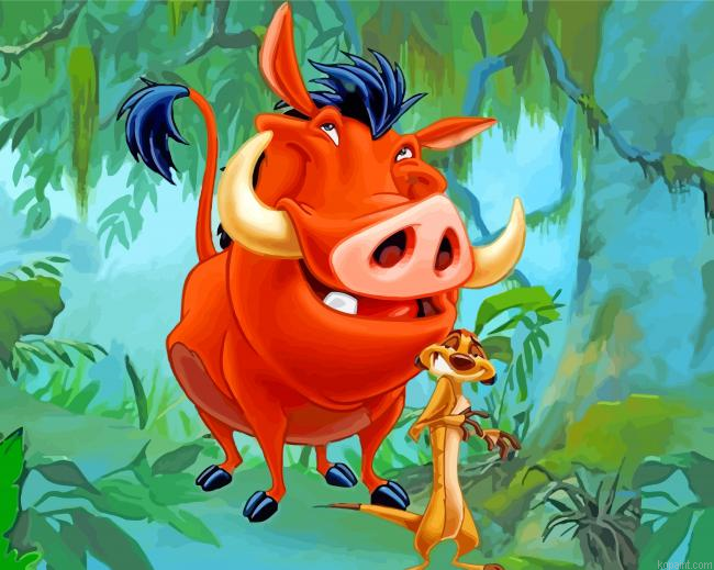 Timon And Pumbaa Painting By Numberss.png