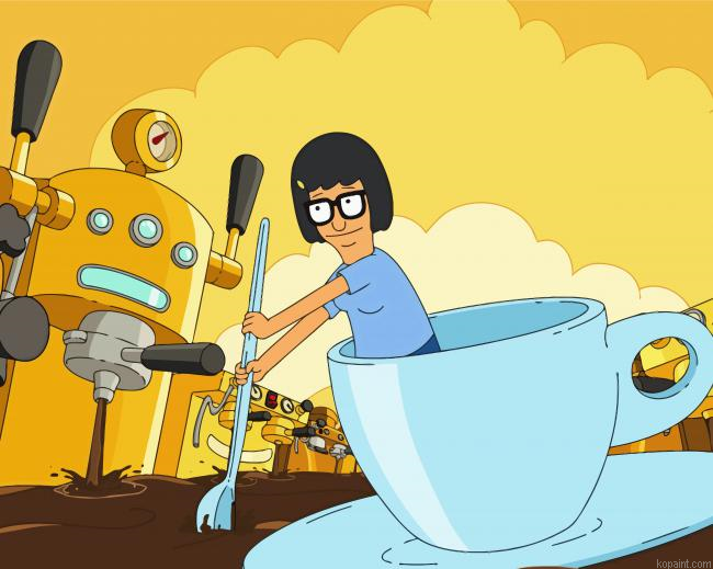 Tina Belcher Espresso Painting By Numberss.png