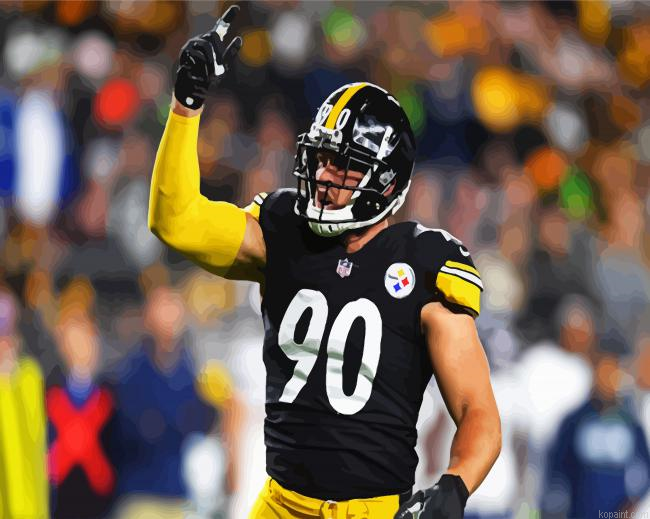 Tj Watt Pittsburgh Steelers Painting By Numberss.png