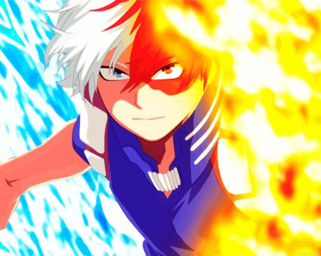 Todoroki Shoto My Hero Painting By Numberss.png