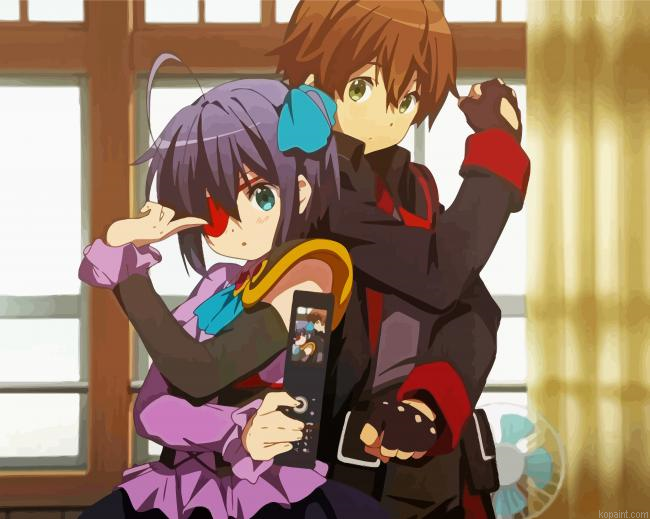 Togashi Yuuta And Rikka Takanashi Chuunibyou Anime Painting By Numberss.png