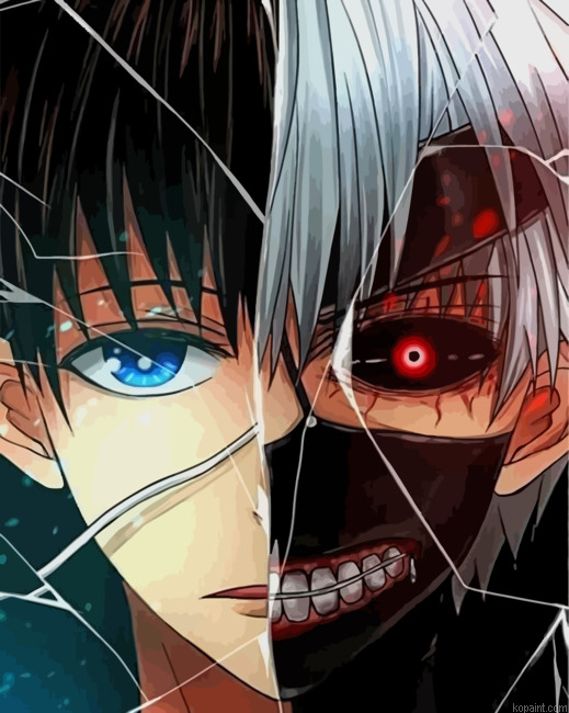 Tokyo Ghoul Ken Kaneki Painting By Numberss.png