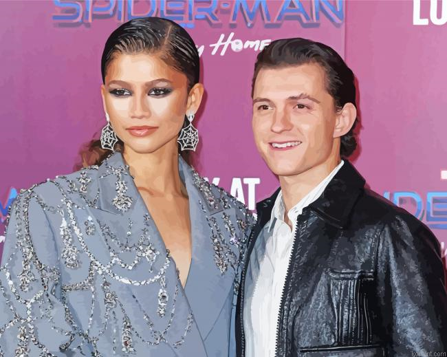 Tom Holland And Zendaya Couple Paint By Numbers