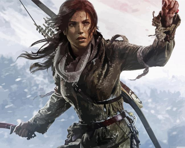 Tomb Raider Game Character Paint By Numbers