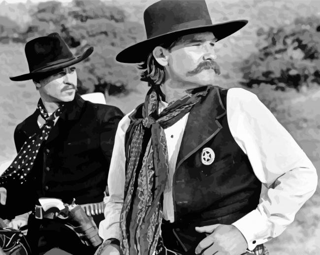 Tombstone Black And White Characters Painting By Numberss.png