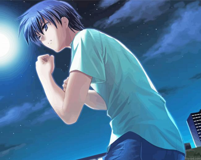 Tomoya Okazaki Clannad Painting By Numberss.png