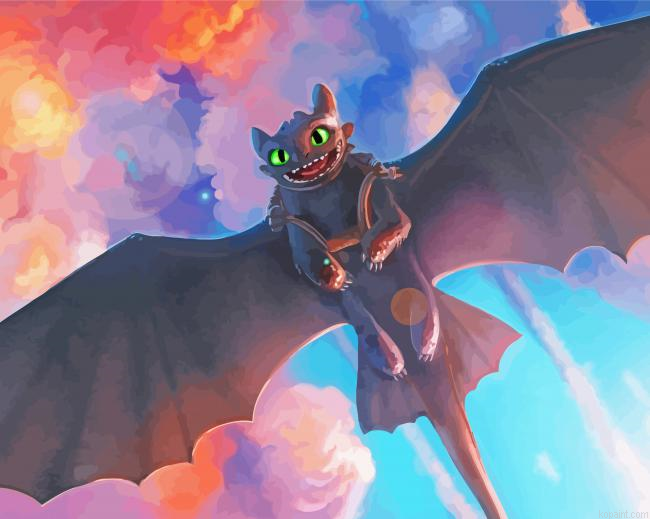 Toothless Light Fury Painting By Numberss.png