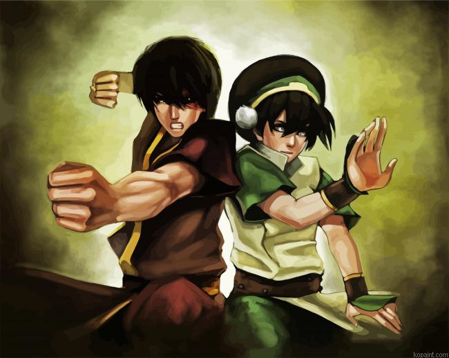 Toph Beifong And Zuko Paint By Numbers.png