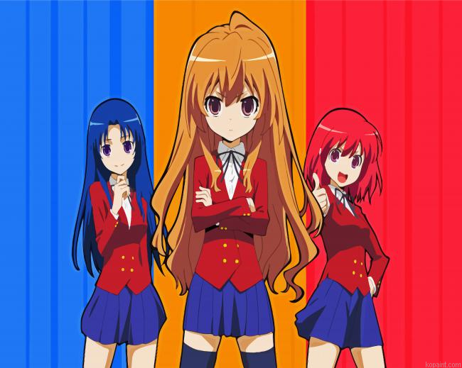 Toradora Characters Anime Paint By Numbers