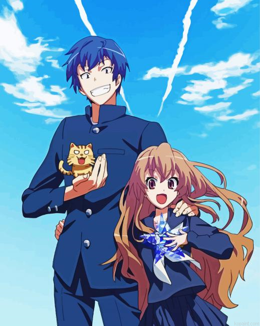 Toradora Ryuji And Taiga Painting By Numberss.png