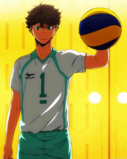 Toru Oikawa Volleyball Player Painting By Numberss.png