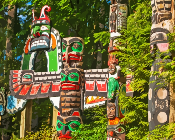 Totem Pole Pacific Northwest Painting By Numberss.png
