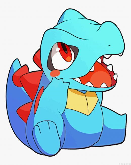 Totodile Pokemon Anime Painting By Numberss.png