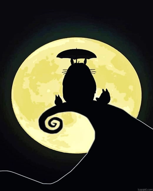 Totoro Silhouette New Painting By Numberss.png