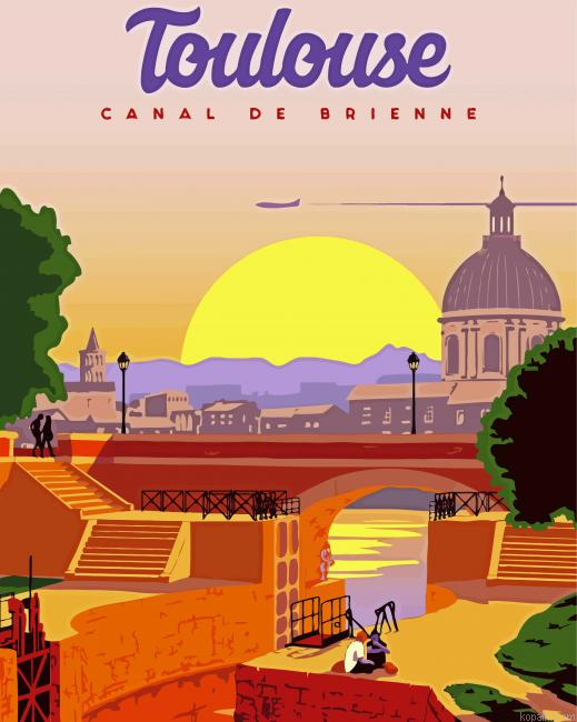 Toulouse City France Poster Painting By Numberss.png
