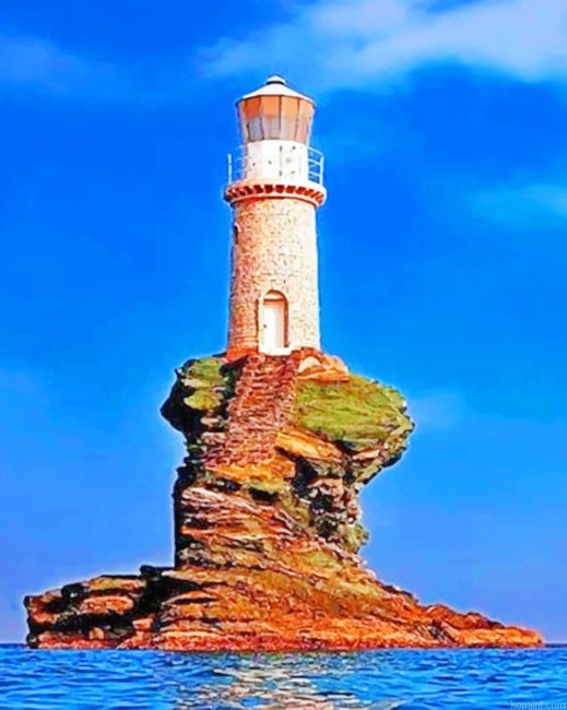 Tourlitis Lighthouse Andros Island Greece New Painting By Numberss.png