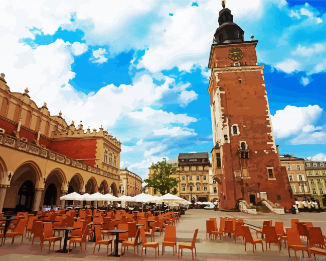 Town Hall Tower Krakow Painting By Numberss.png
