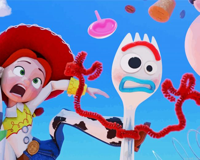 Toy Story Jessie And Forky Painting By Numberss.png