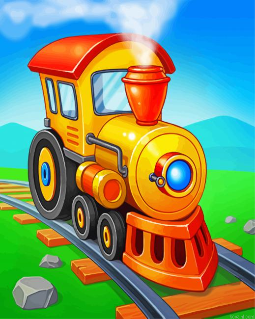 Train Art Painting By Numberss.png